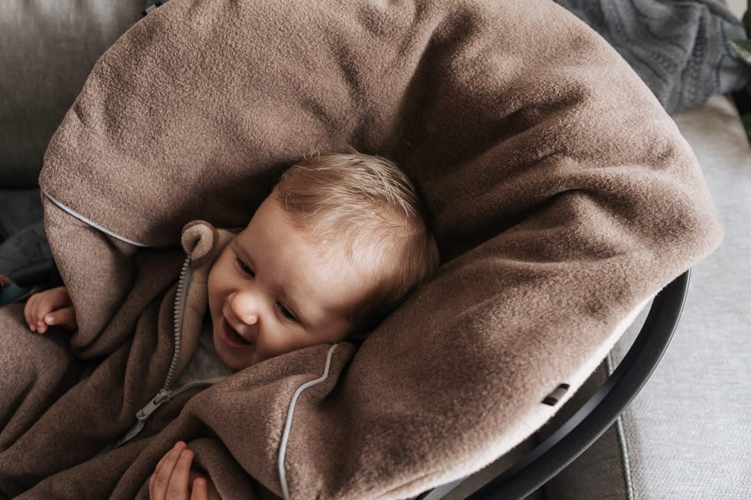 Automobilinės kėdutės pončas - Meškiuko ausys - BureiKids