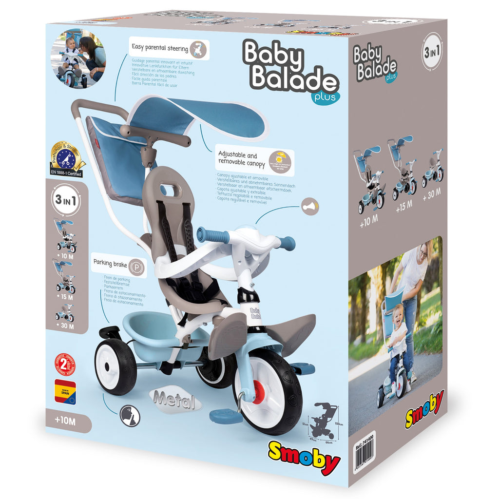 Baby Balade Plus triratukas kūdikiams - Blue - BureiKids