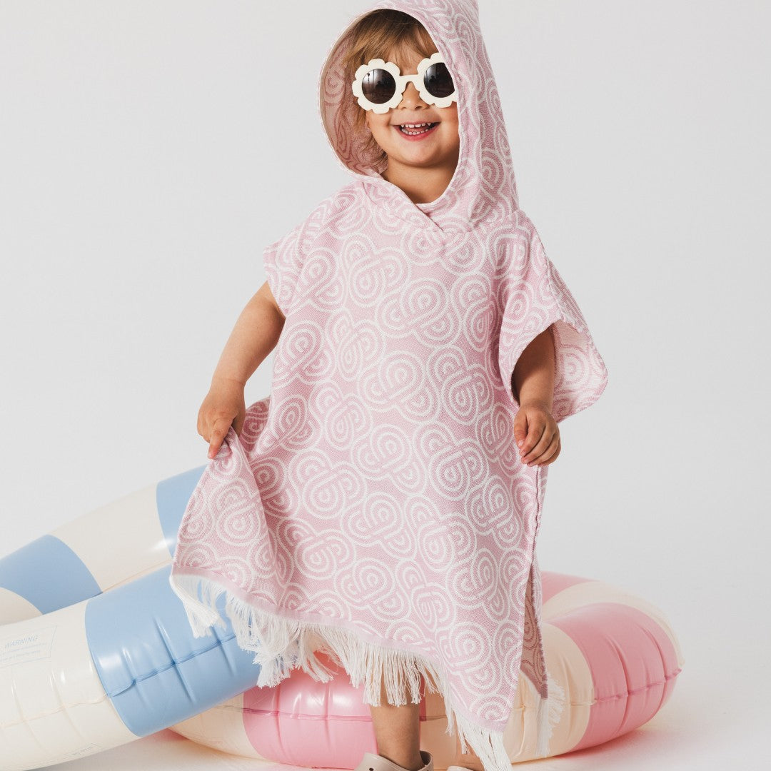 Bambukinis vaikiškas vonios pončas - Rožinės spalvos - BureiKids