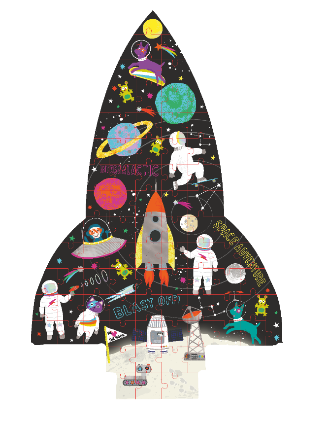 Dėlionė Rocket - 80 dalių - BureiKids