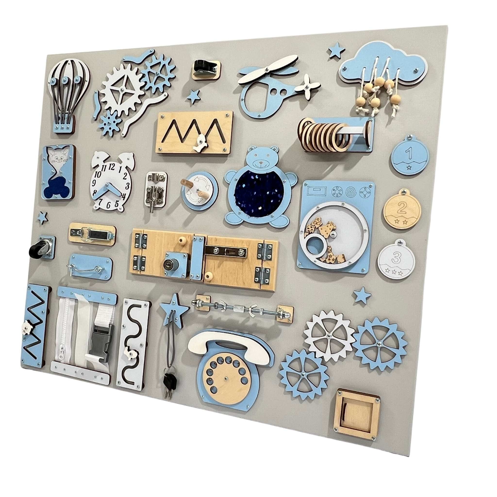 Didelė Montessori veiklos lenta (60×70 cm) - BureiKids