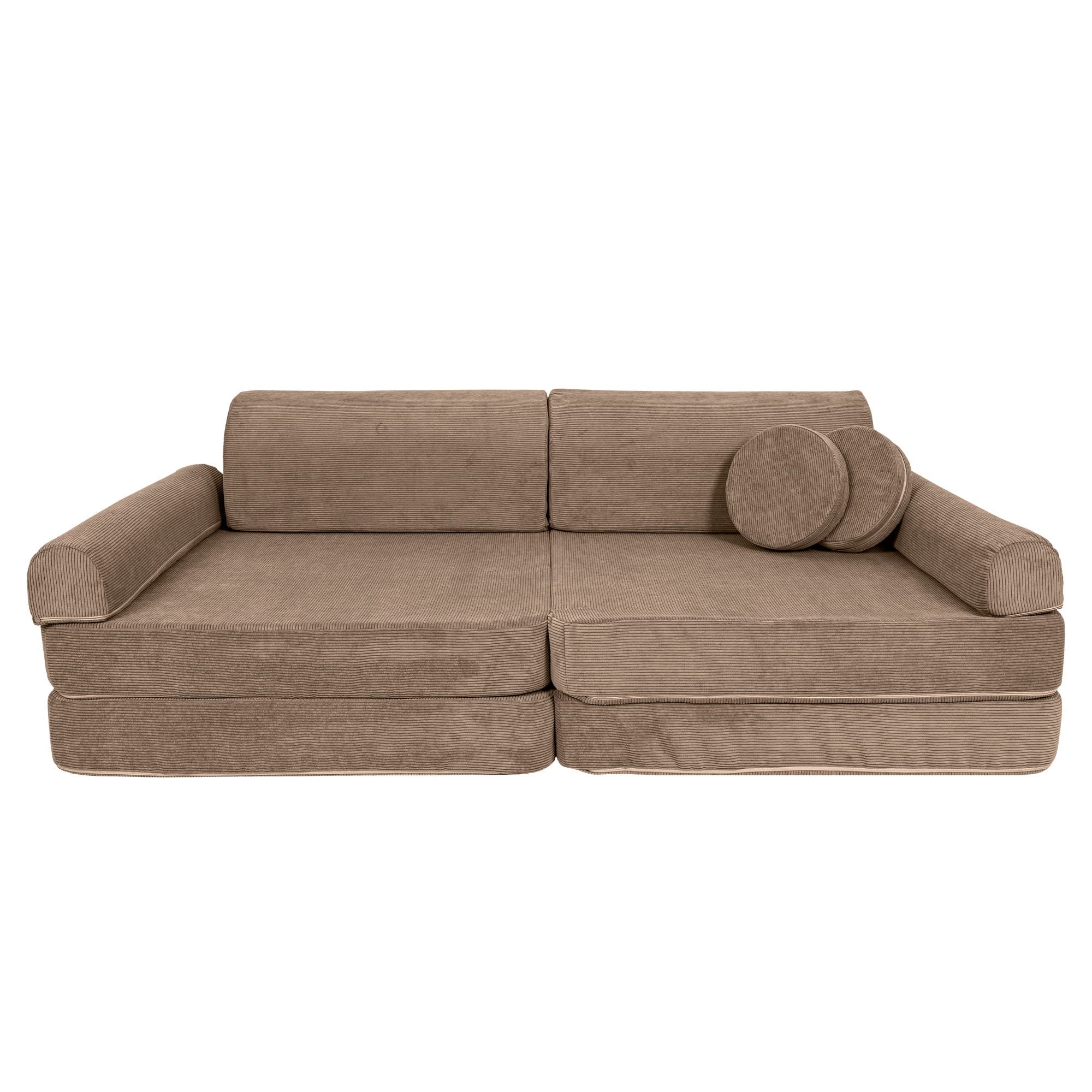 Didelė modulinė Sofa vaikams - Rudas velvetas - BureiKids