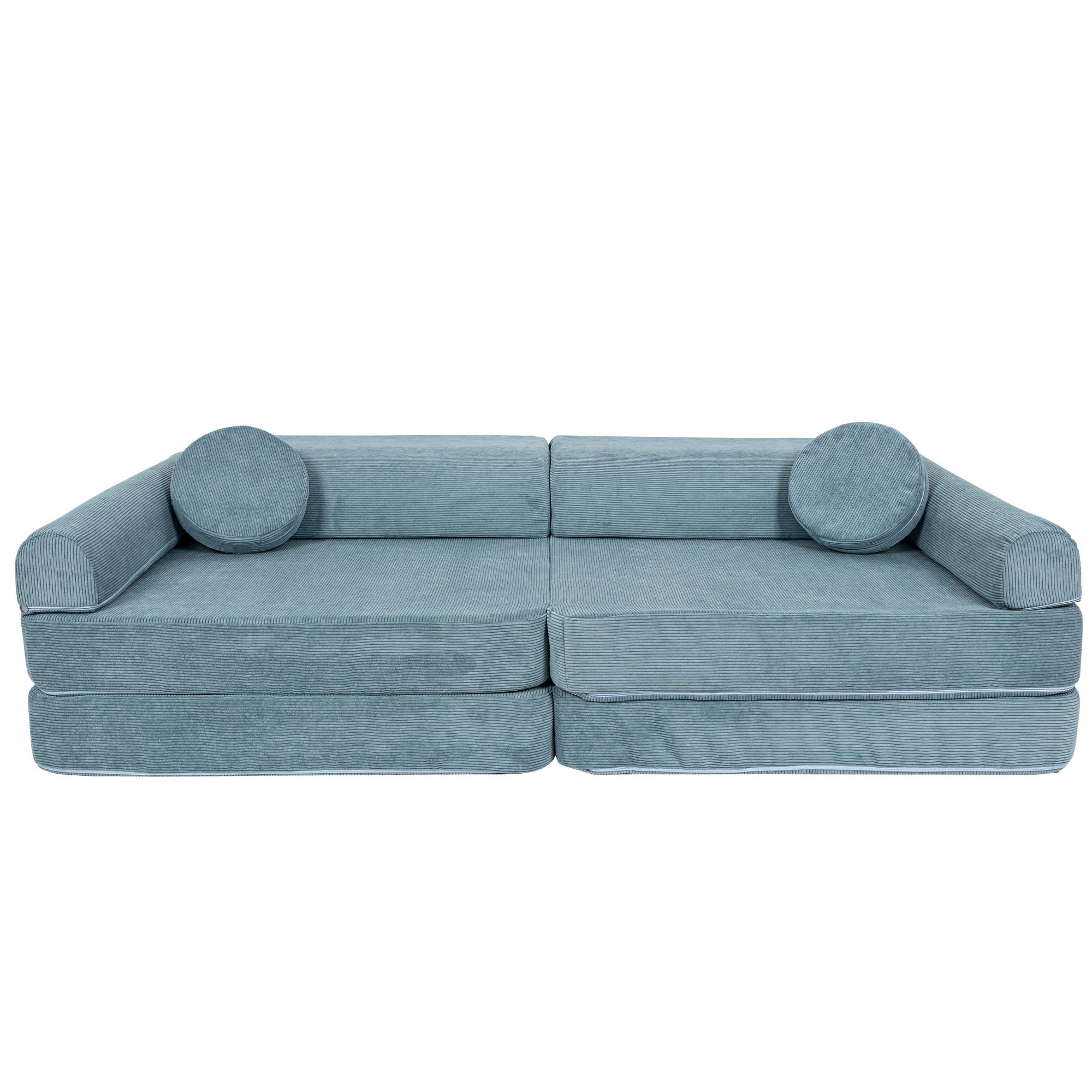 Didelė modulinė sofa vaikams - Turkio spalvos velvetas - BureiKids