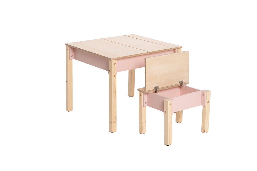 Išmanus stalo ir kėdės rinkinys su daiktų laikymo vieta - BureiKids