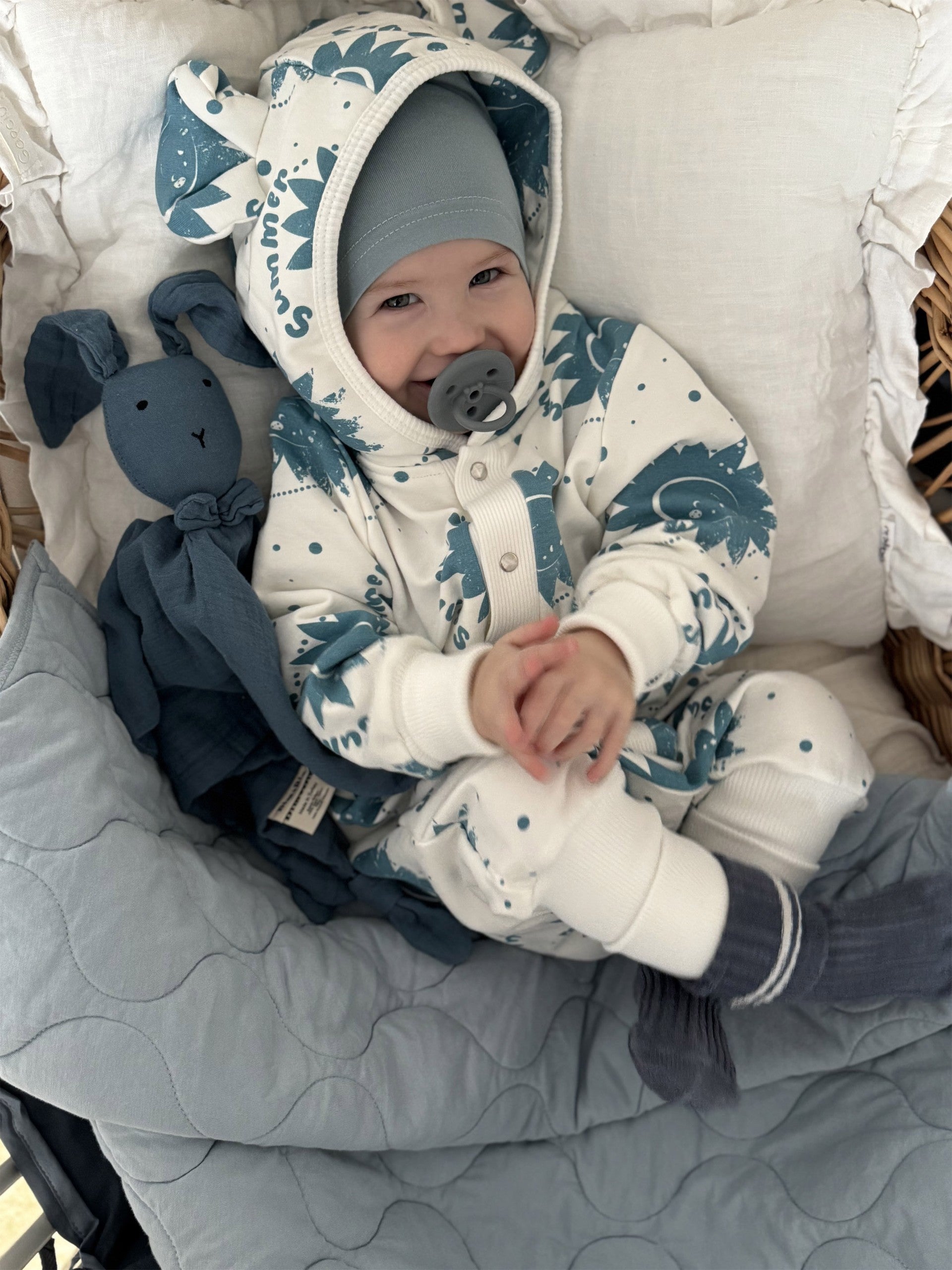 Kombinezonas vaikams ir kūdikiams - Ecru saulytės - BureiKids