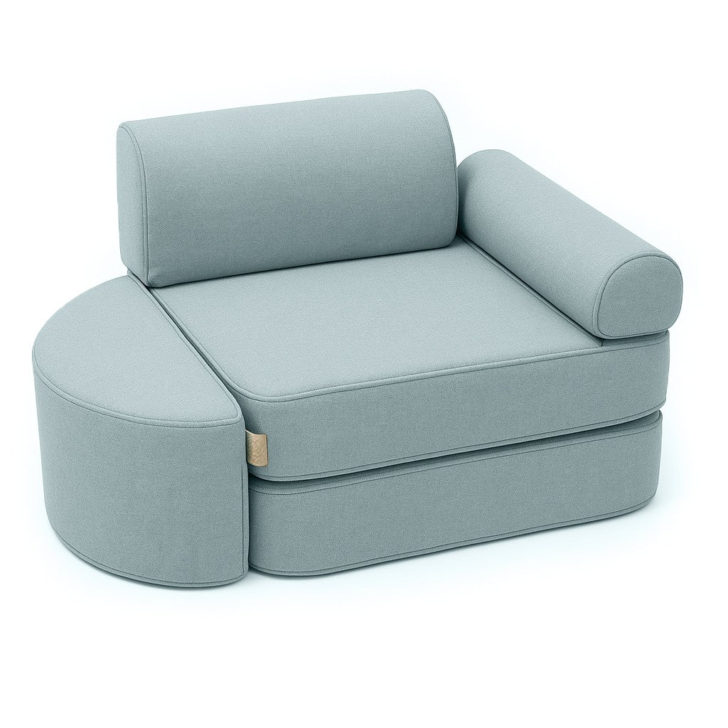Maža vaikiška vidaus ir lauko sofa  - Dangaus mėlynos spalvos - BureiKids