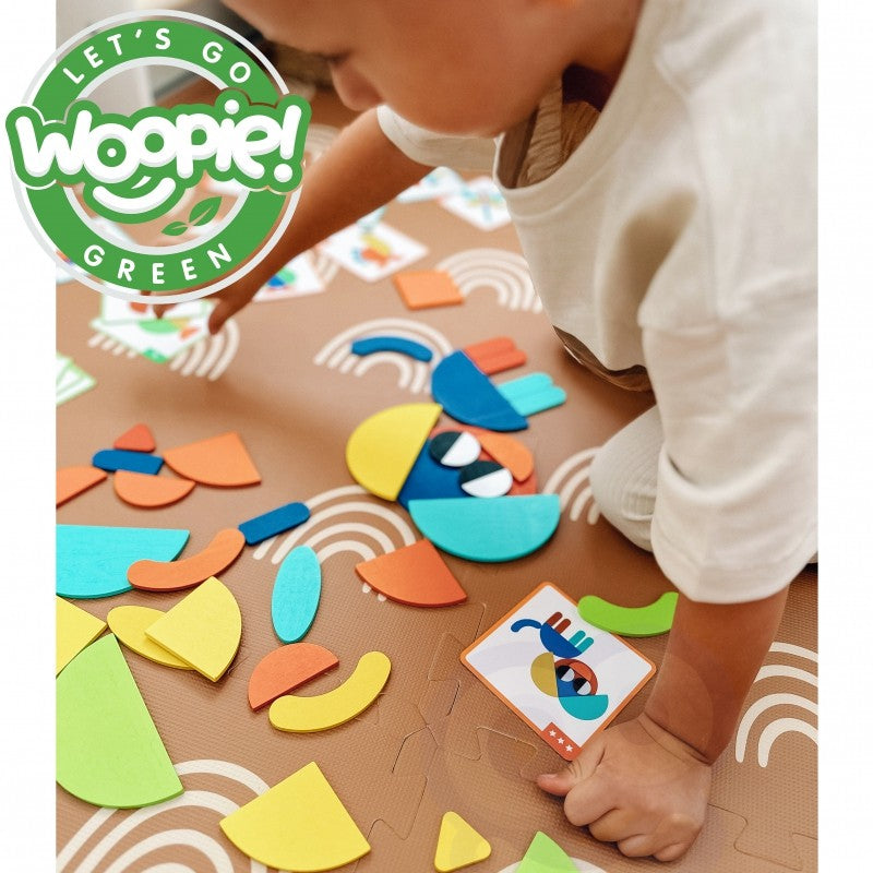 Medinė Montessori figūrų dėlionė - BureiKids