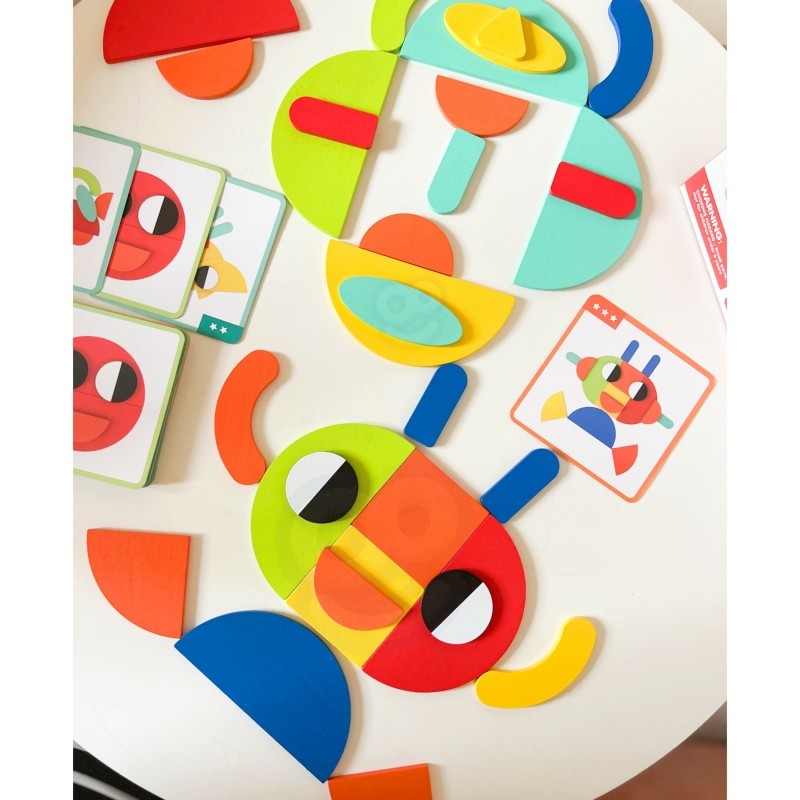 Medinė Montessori figūrų dėlionė - BureiKids