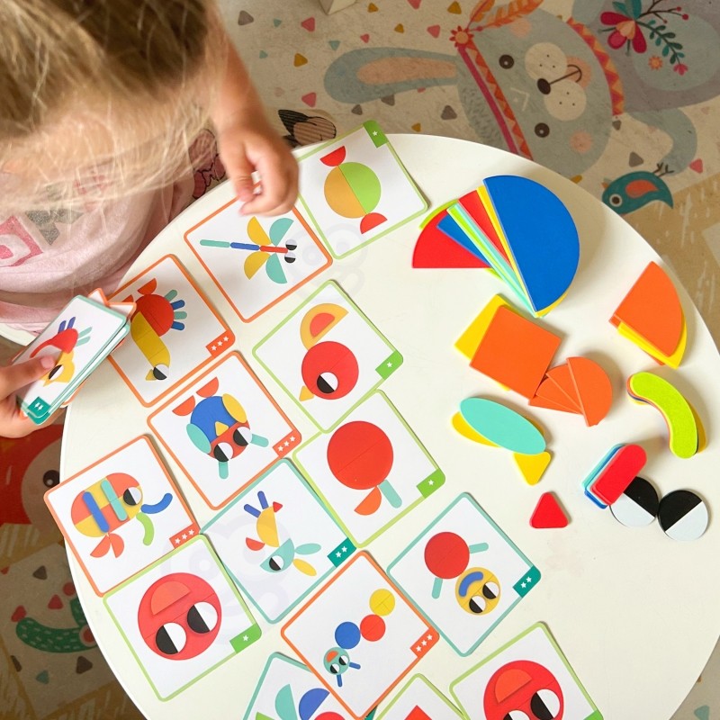 Medinė Montessori figūrų dėlionė - BureiKids