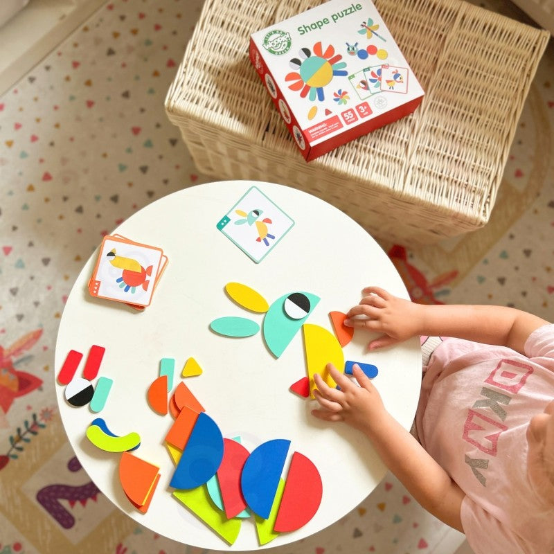 Medinė Montessori figūrų dėlionė - BureiKids