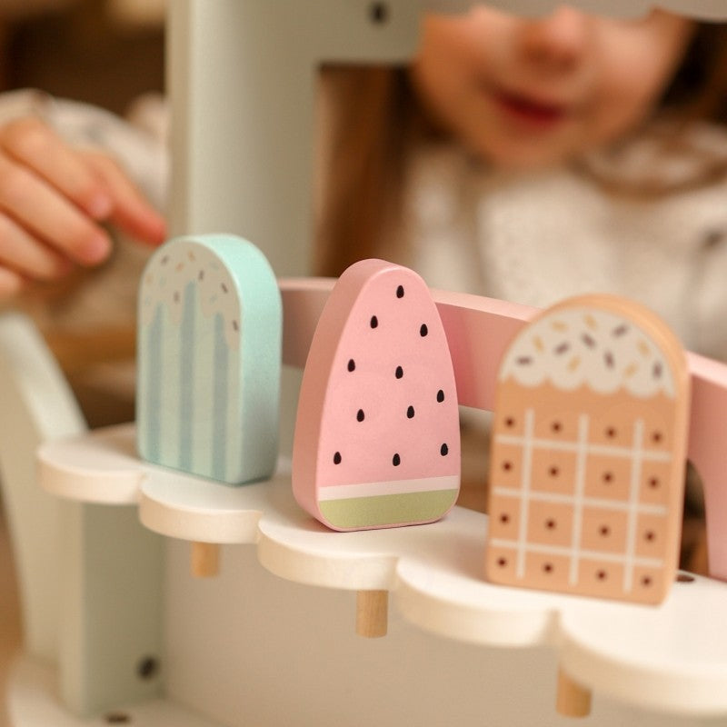 Medinė ledainė su vežimėliu - BureiKids