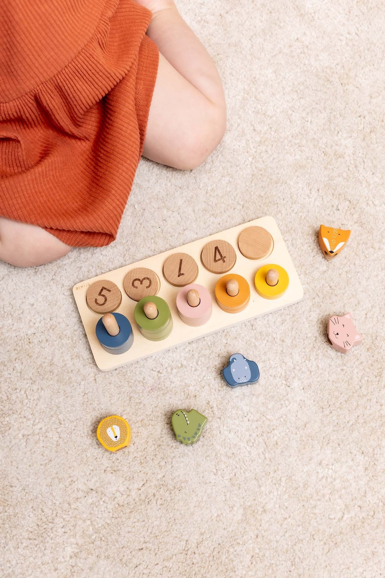 Medinė skaičiavimo dėlionė 0–5 - BureiKids