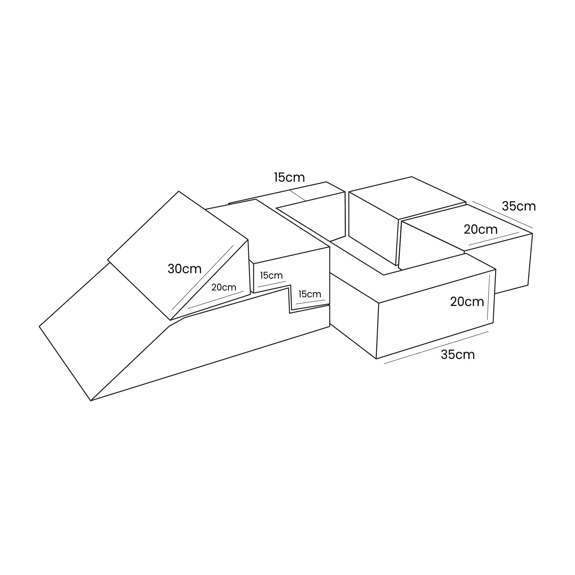 MeowBaby® Aksominė minkšta sofa Bricks - Ecru - BureiKids