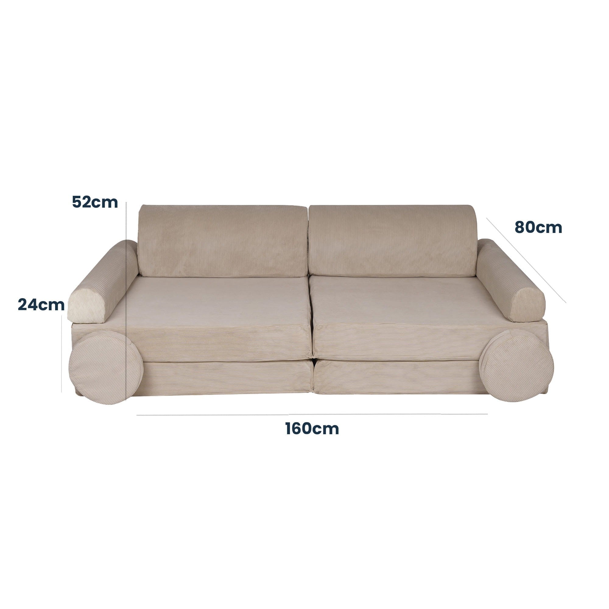 Didelė modulinė Sofa - Ecru - BureiKids