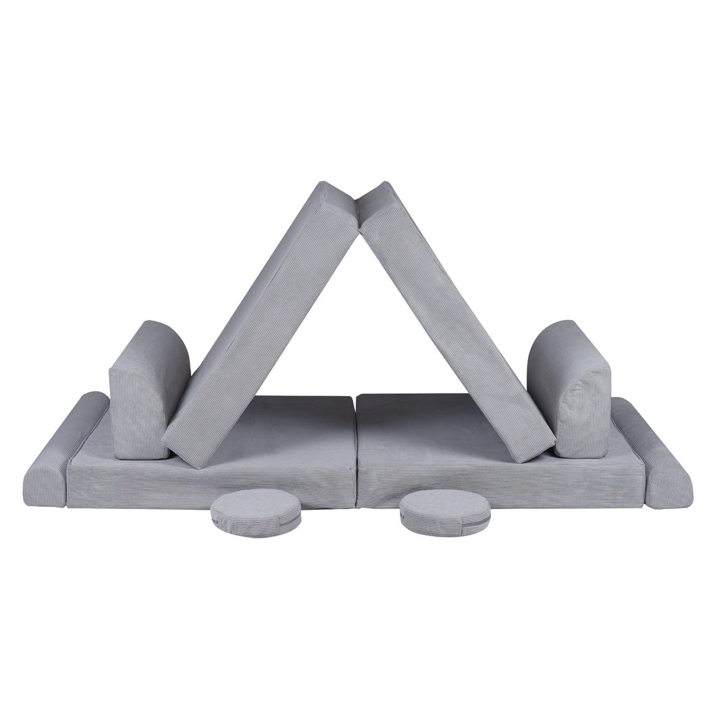 MeowBaby® Didelė modulinė Sofa - Pilkos spalvos - BureiKids