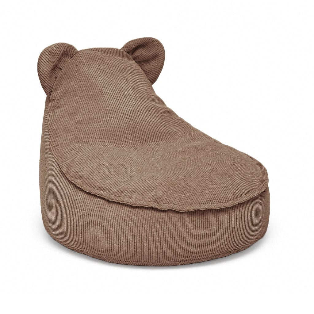 MeowBaby® Slimcord meškiuko formos sėdmaišis - Rudos spalvos - BureiKids