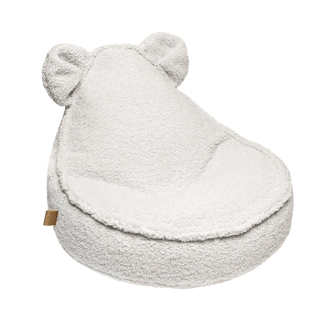 Estetiškas veliūrinis sėdmaišis – Teddy  (kreminės-smėlinės spalvos)  - BureiKids