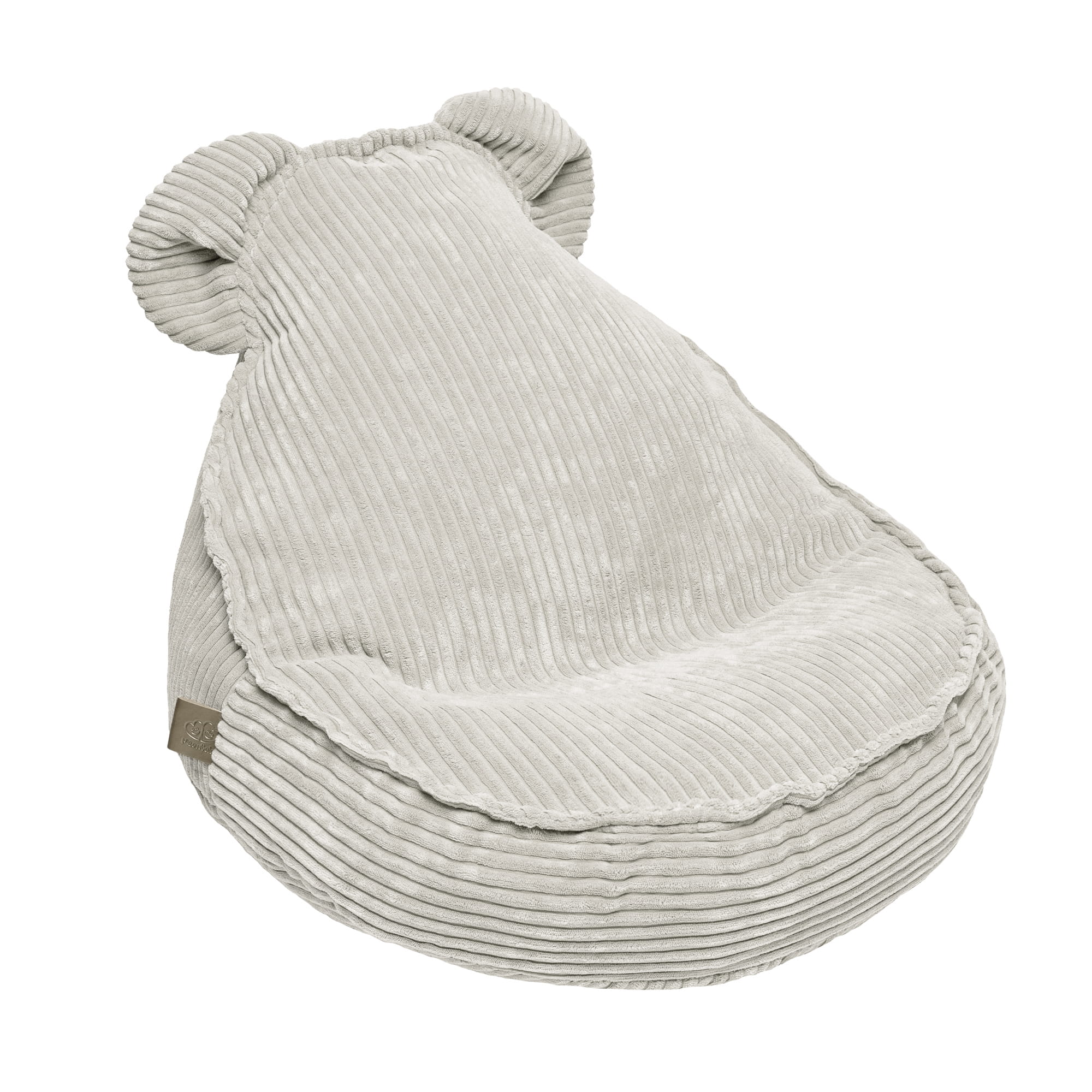 Estetiškas veliūrinis sėdmaišis – Teddy (šviesus, kreminis atspalvis)  - BureiKids