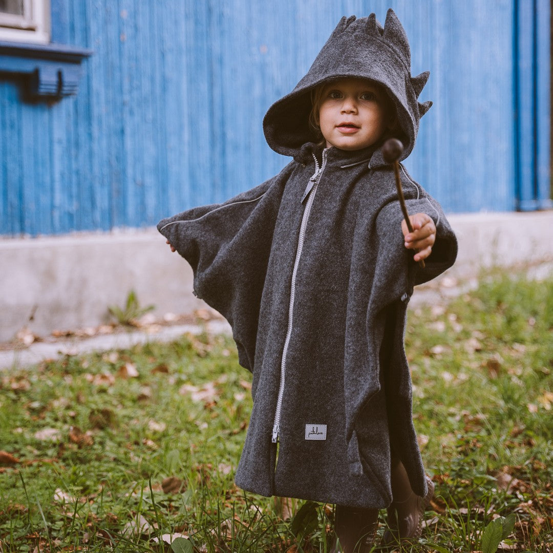 Merino vilnos automobilinės kėdutės pončas - Drakonas - BureiKids