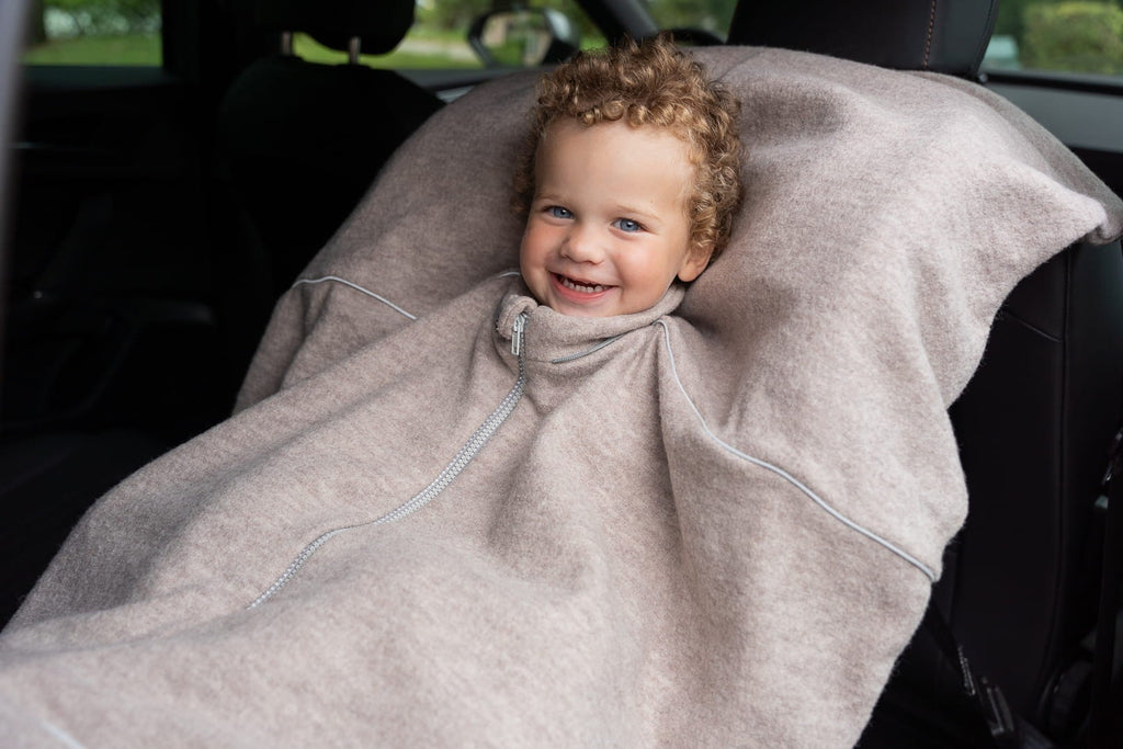 Merino vilnos automobilinės kėdutės pončas - Ėriukas - BureiKids