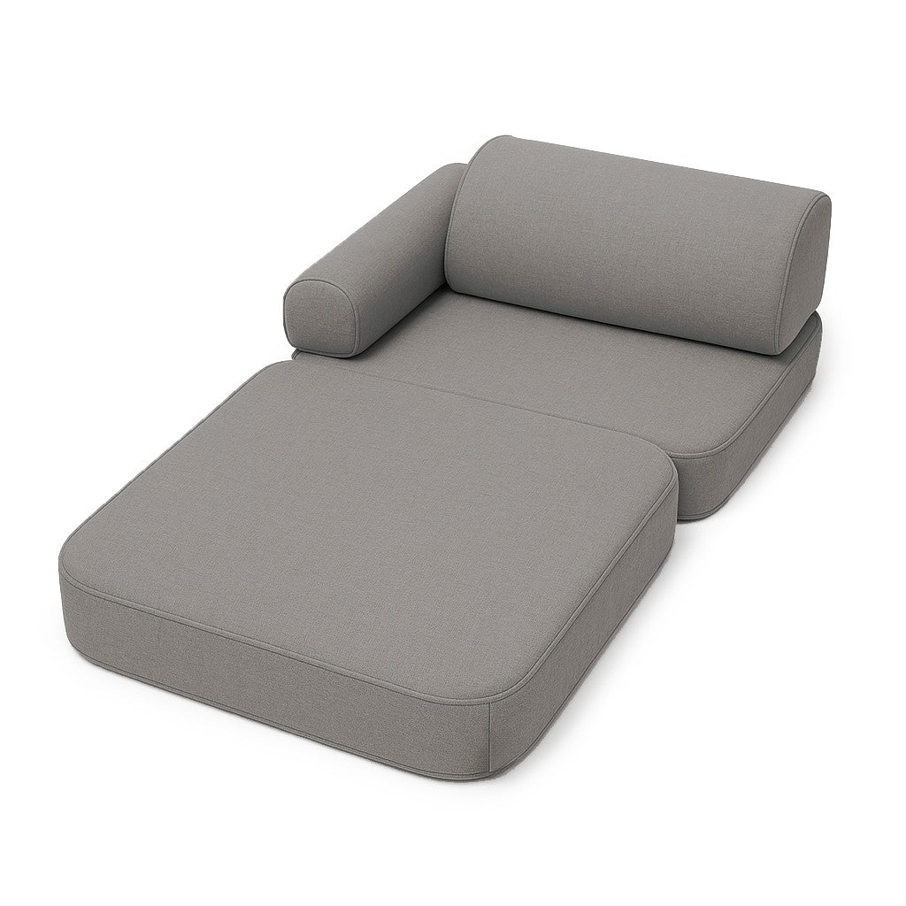 Mini vaikiška vidaus ir lauko sofa „Outzy Pocket“ - Tamsiai pilkos spalvos - BureiKids