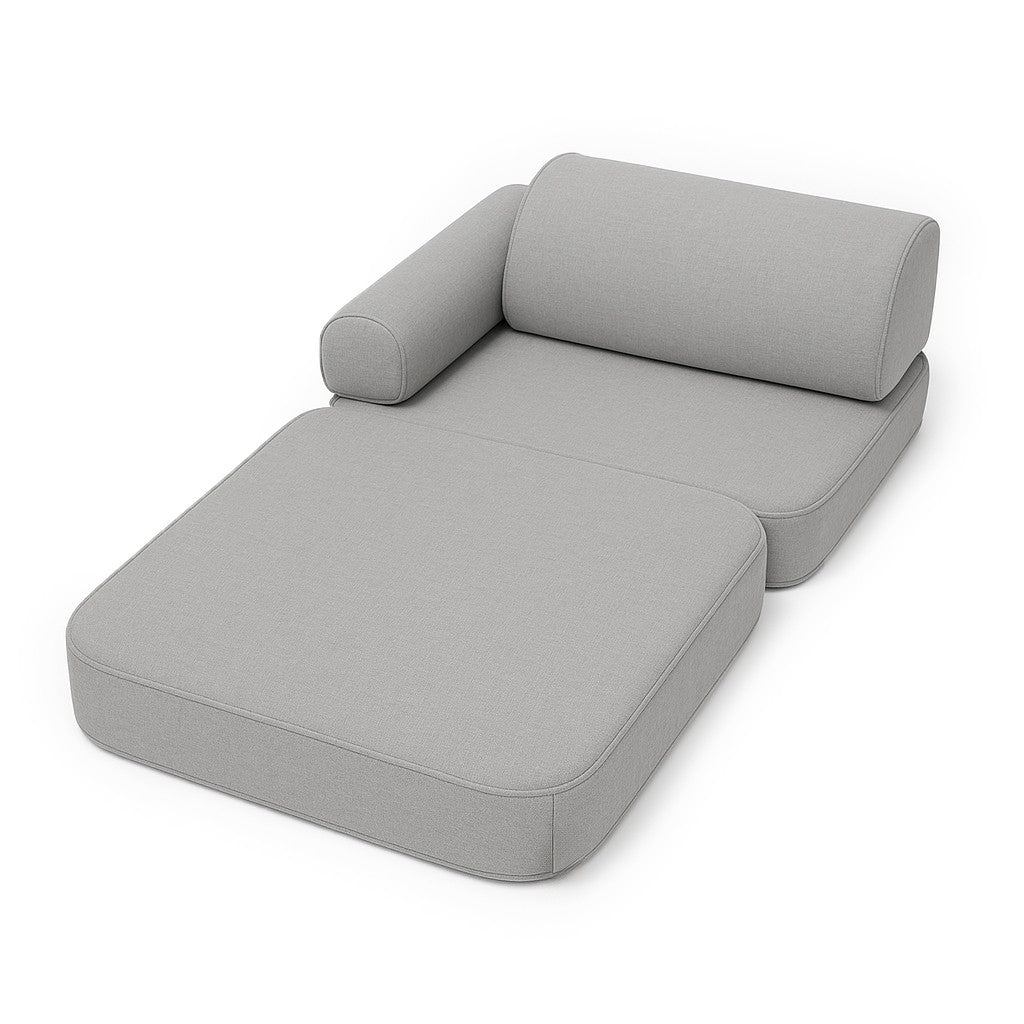 Mini vaikiška vidaus ir lauko sofa  -  Pilkos spalvos - BureiKids
