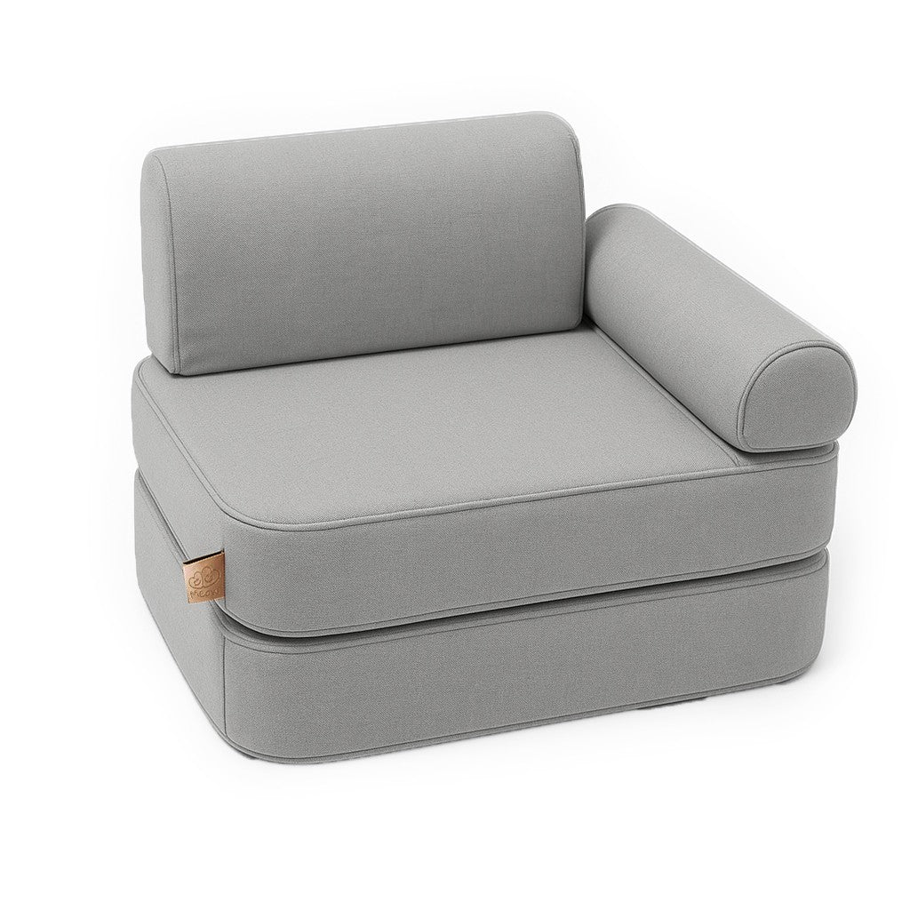 Mini vaikiška vidaus ir lauko sofa  - Pilkos spalvos - BureiKids