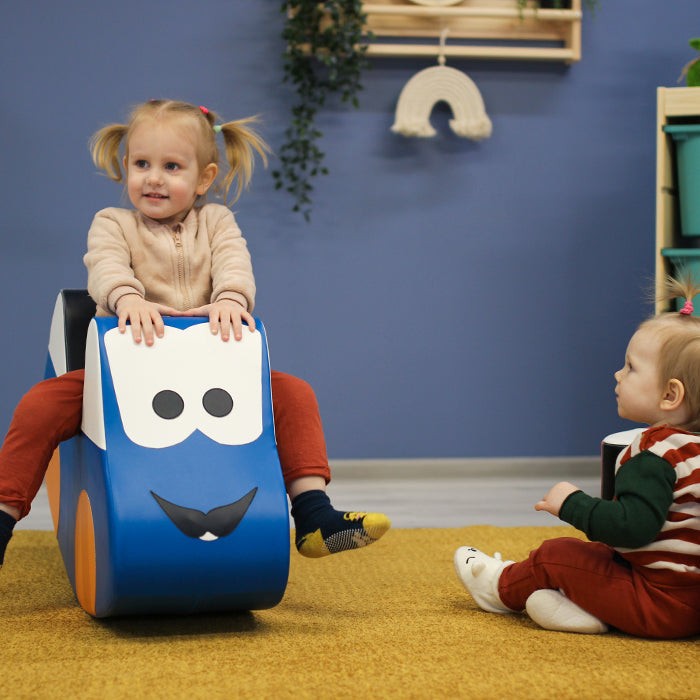 Minkštas supamasis žaislas - Mėlyna Mašina  - BureiKids