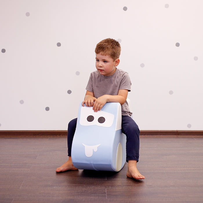 Minkštas supamasis žaislas - Melsvos spalvos mašina  - BureiKids