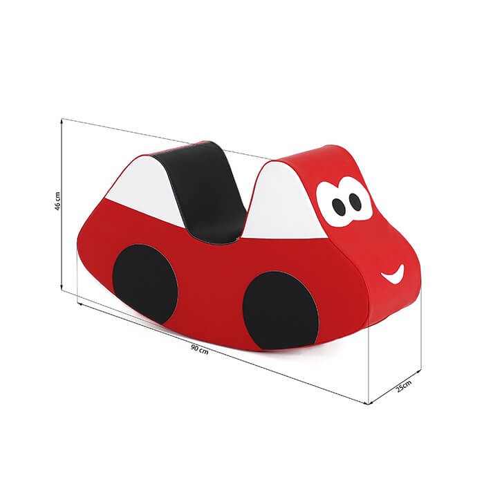 Minkštas supamasis žaislas - Red Car -Raudona Mašina  - BureiKids