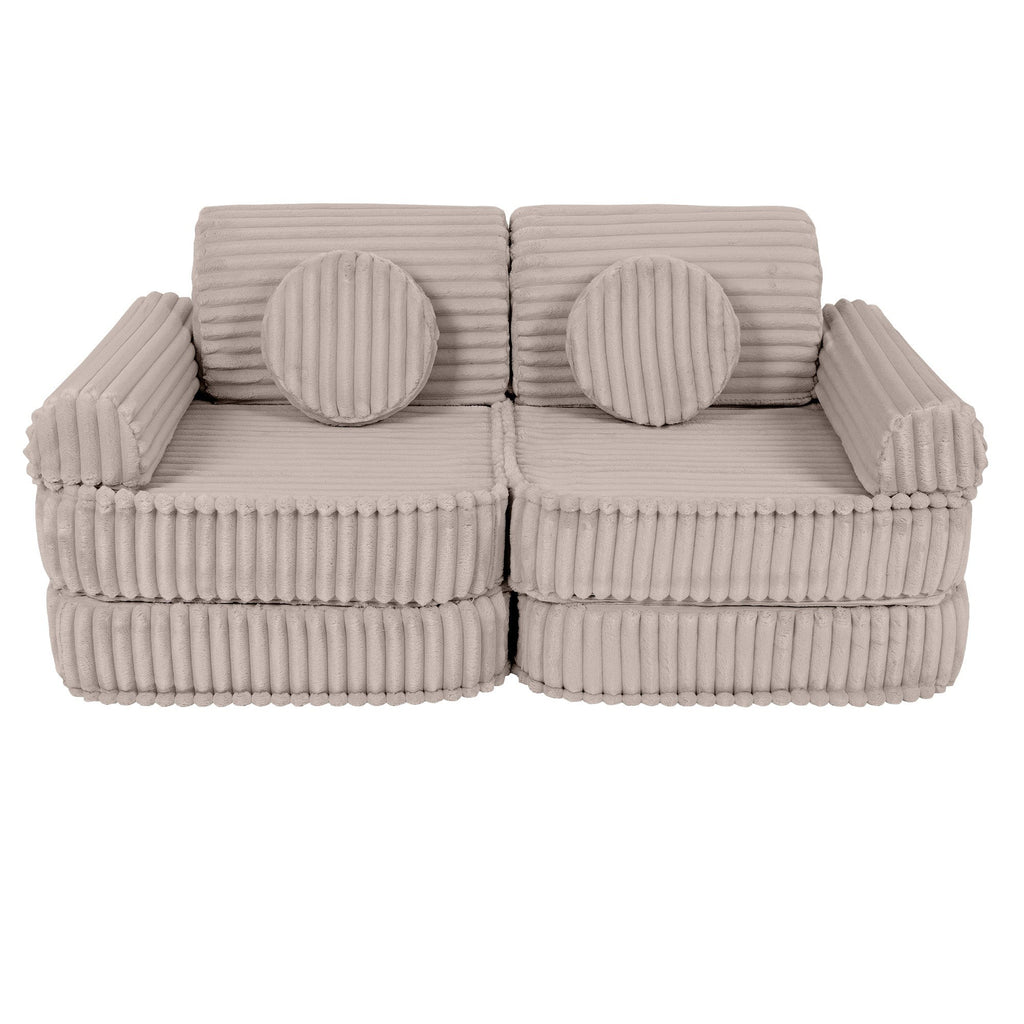 Modulinė sofa vaikams vidutinio dydžio – „Churros“ smėlinė - beige - BureiKids