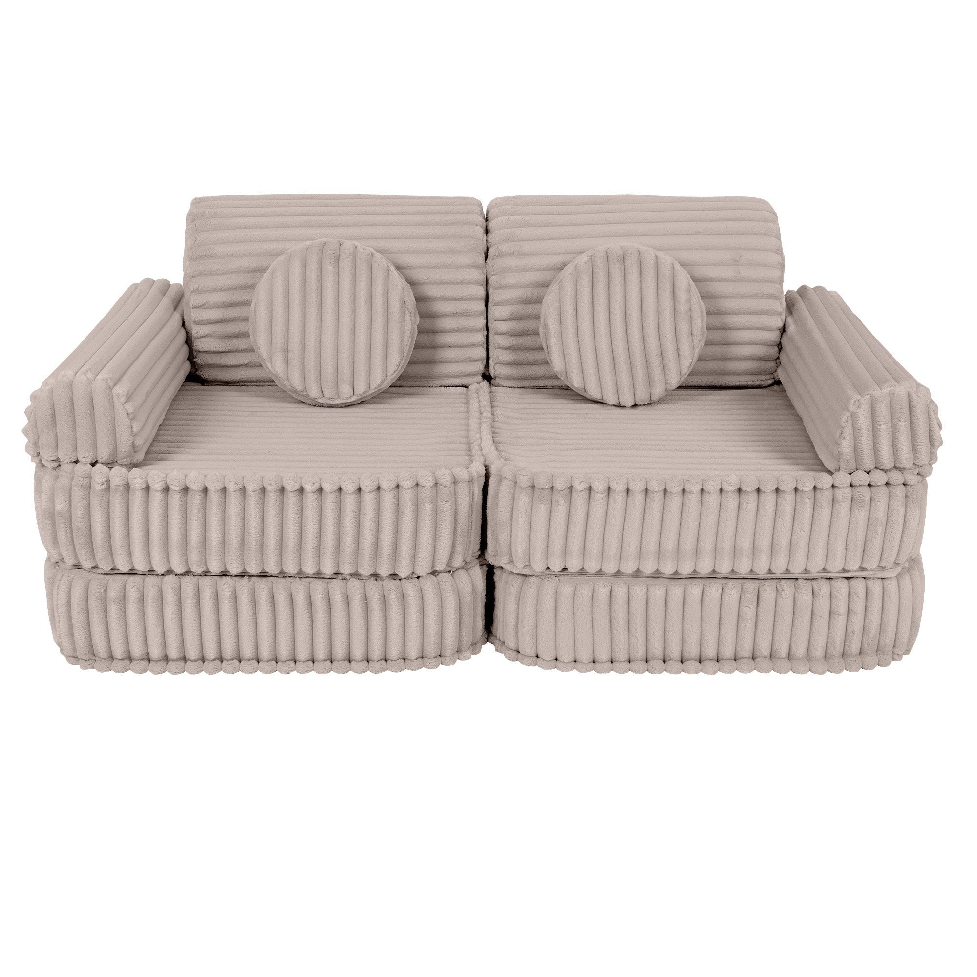 Modulinė sofa vaikams vidutinio dydžio – „Churros“ smėlinė - beige - BureiKids