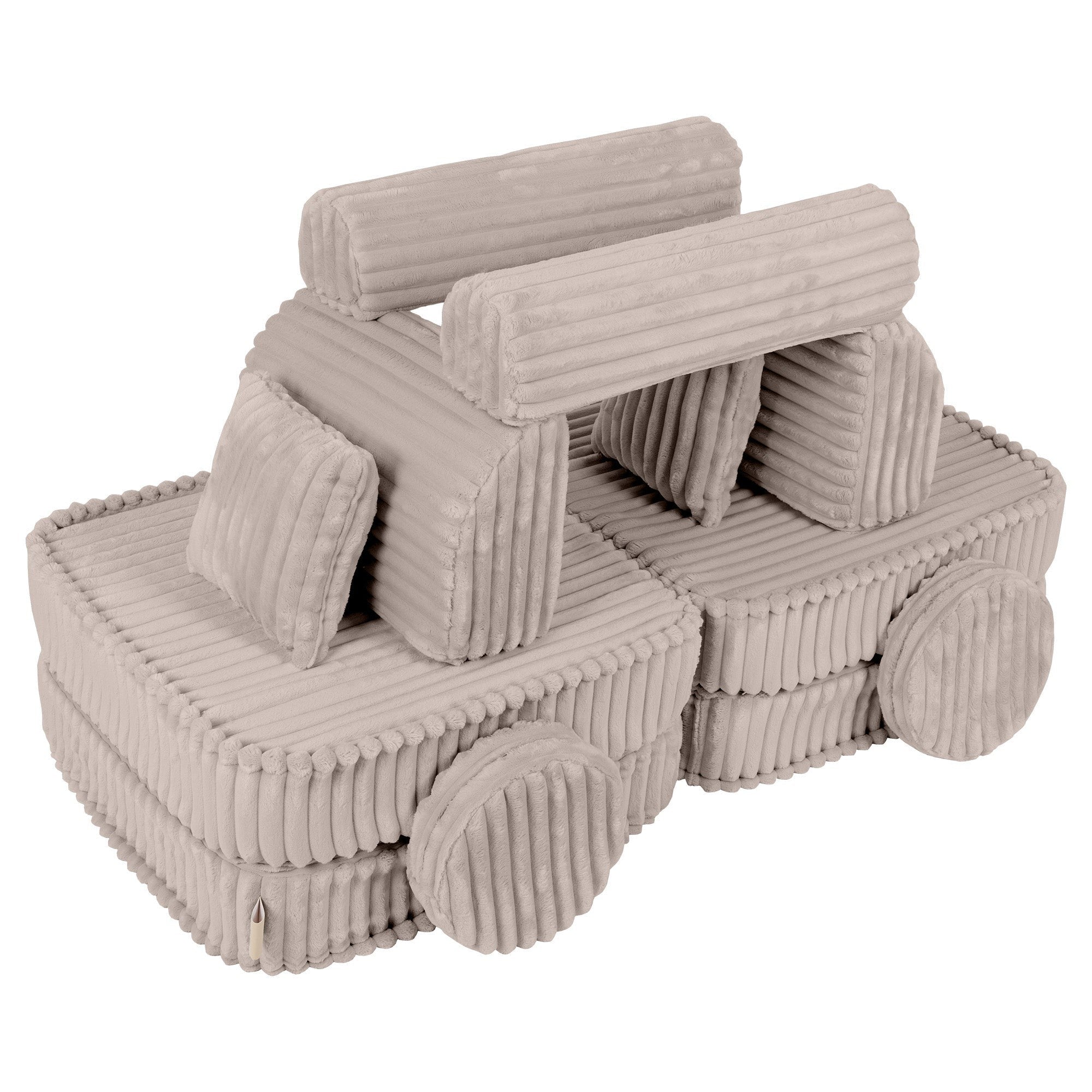 Modulinė sofa vaikams vidutinio dydžio – „Churros“ smėlinė - beige - BureiKids