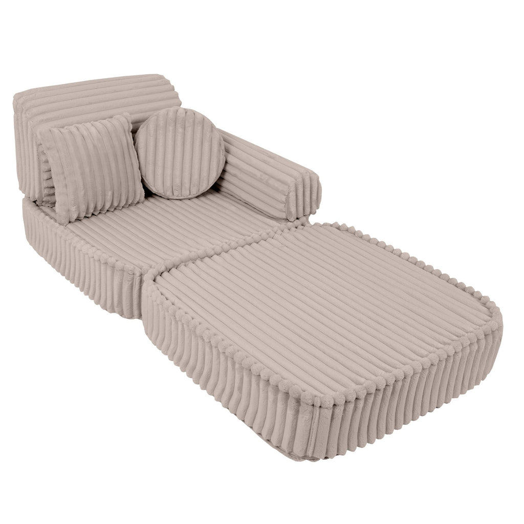 Modulinė sofa vaikams vidutinio dydžio – „Churros“ smėlinė - beige - BureiKids