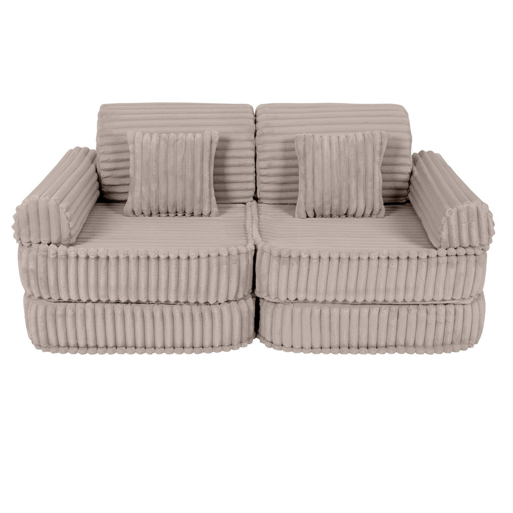 Modulinė sofa vaikams vidutinio dydžio – „Churros“ smėlinė - beige - BureiKids