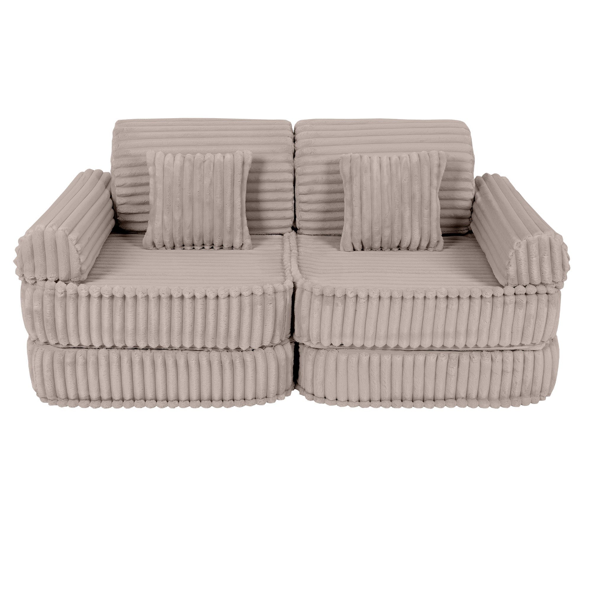 Modulinė sofa vaikams vidutinio dydžio – „Churros“ smėlinė - beige - BureiKids