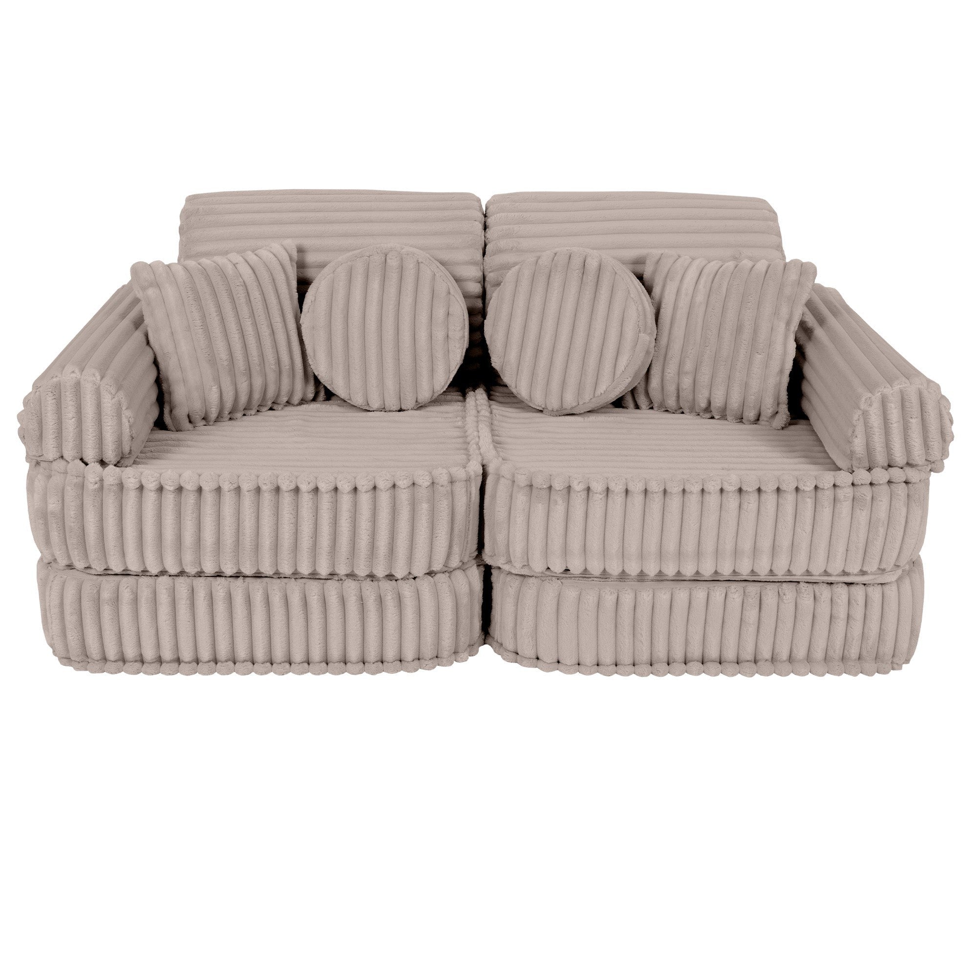 Modulinė sofa vaikams vidutinio dydžio – „Churros“ smėlinė - beige - BureiKids