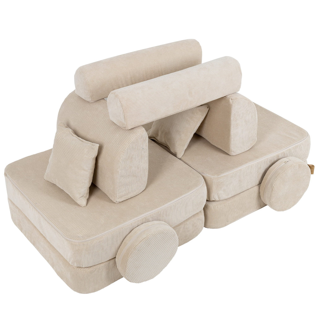 Modulinė sofa vaikams vidutinio dydžio - Slimcord Ecru - BureiKids