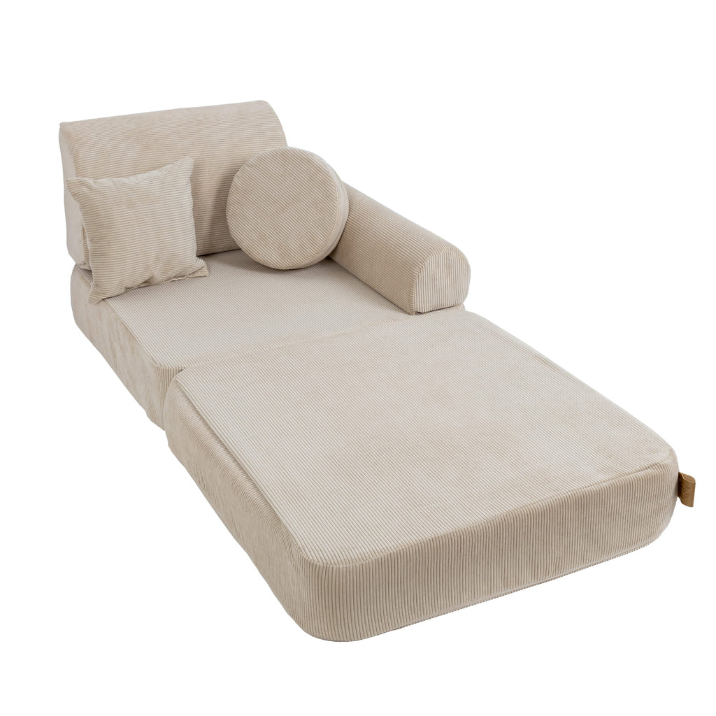 Modulinė sofa vaikams vidutinio dydžio - Slimcord Ecru - BureiKids
