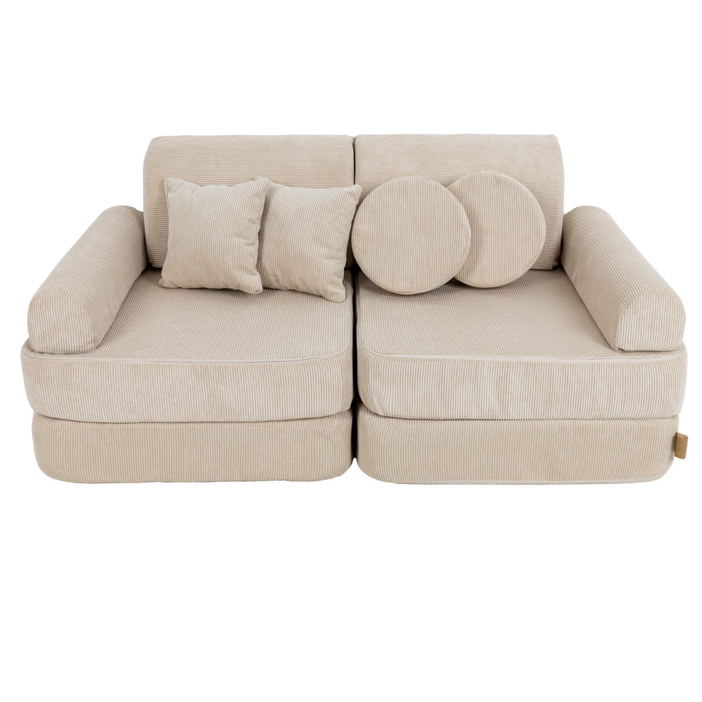 Modulinė sofa vaikams vidutinio dydžio - Slimcord Ecru - BureiKids