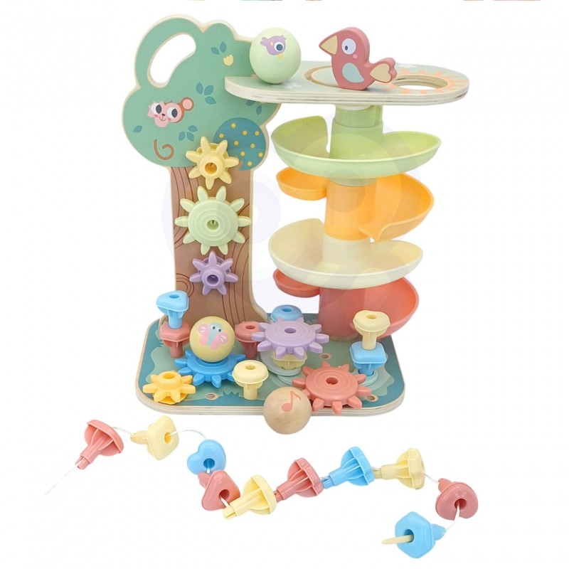 Montessori 4-in-1 lavinamasis rutuliukų medis - BureiKids