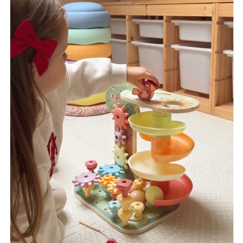 Montessori 4-in-1 lavinamasis rutuliukų medis - BureiKids