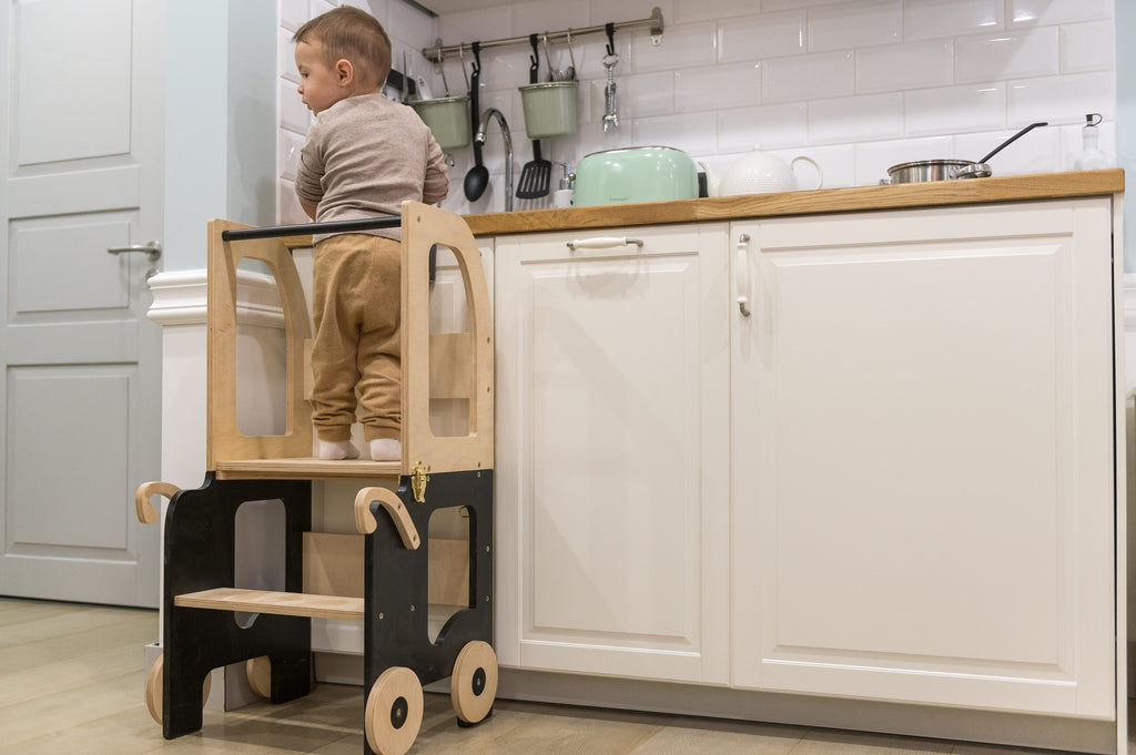 Montessori virtuvės pagalbinis bokštelis / mokymosi stalas - BureiKids