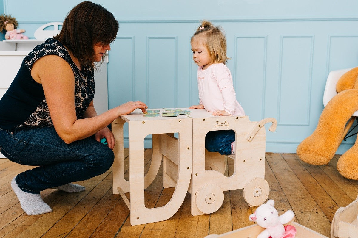 Montessori virtuvės pagalbinis bokštelis / mokymosi stalas - BureiKids