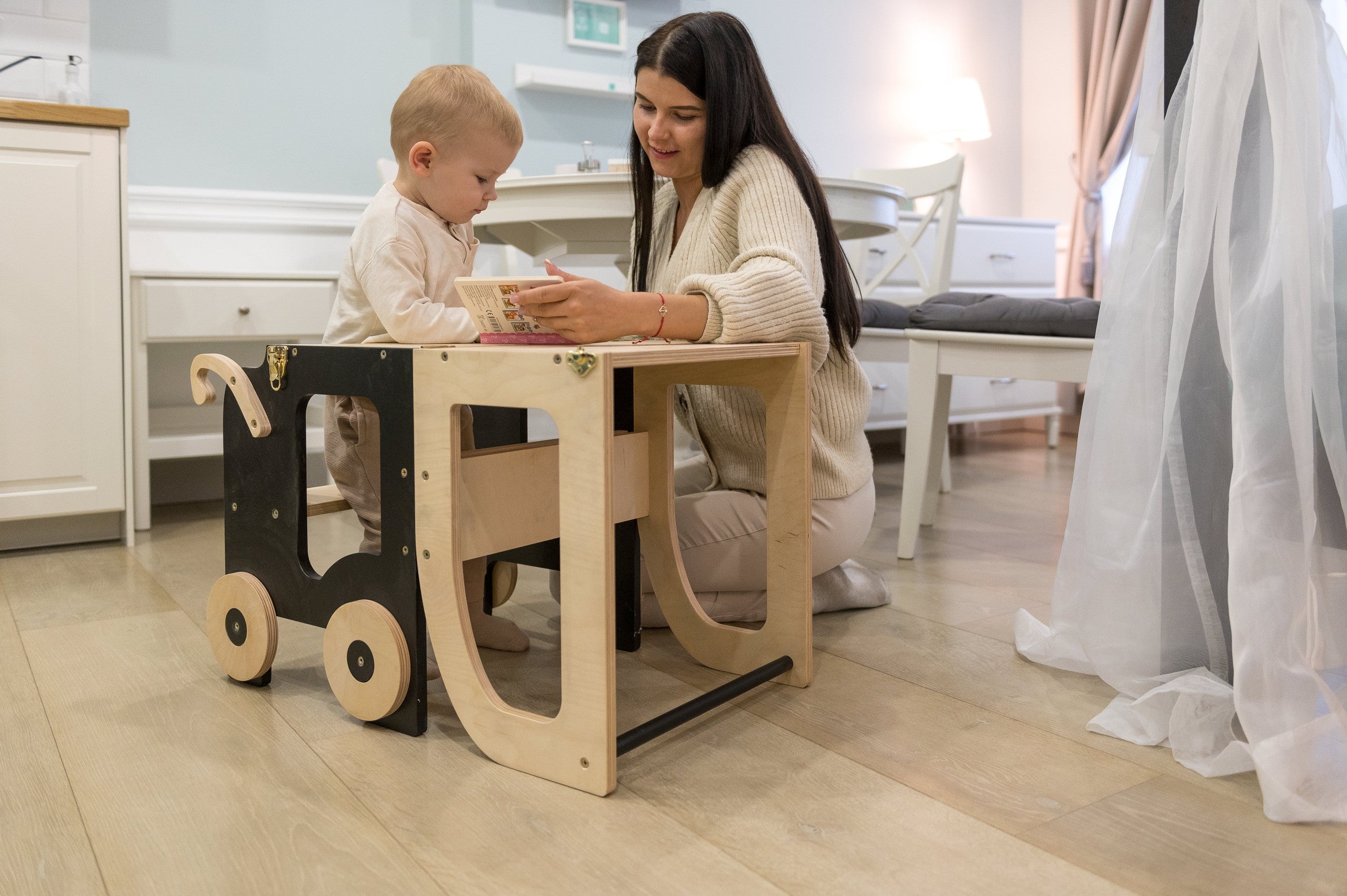 Montessori virtuvės pagalbinis bokštelis / mokymosi stalas - BureiKids