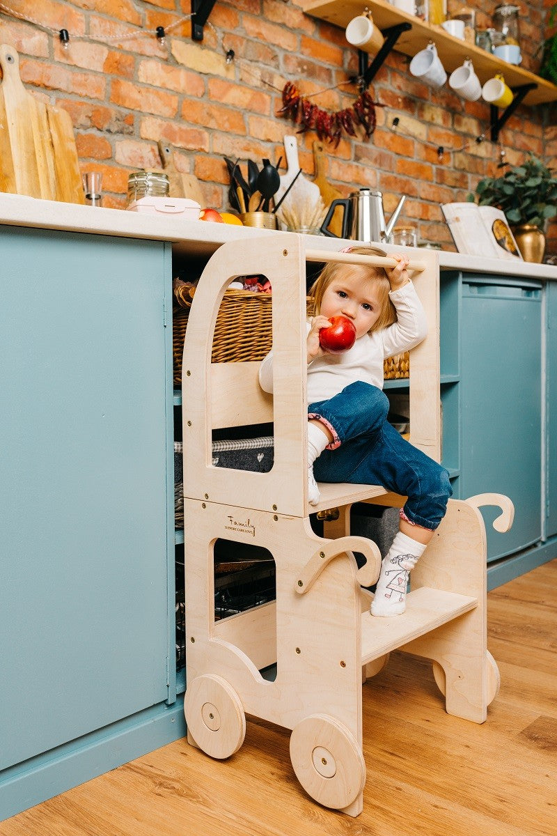 Montessori virtuvės pagalbinis bokštelis / mokymosi stalas - BureiKids