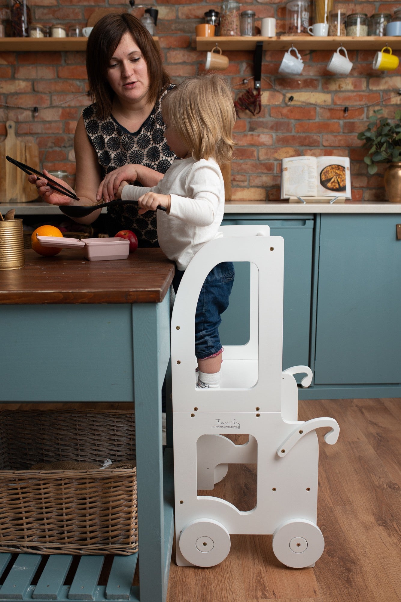 Montessori virtuvės pagalbinis bokštelis / mokymosi stalas - BureiKids