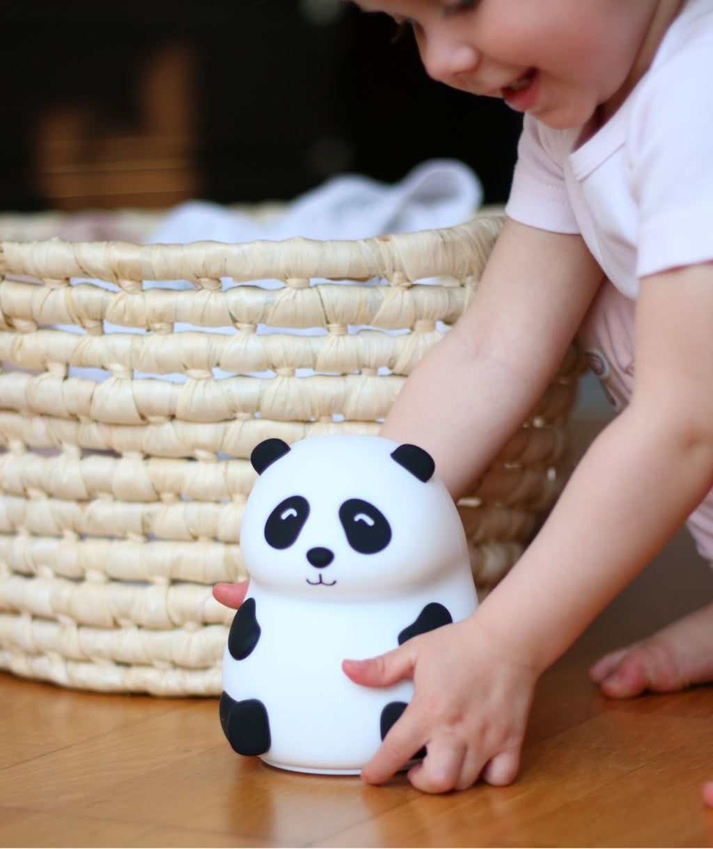 Naktinė silikoninė lempa Panda - BureiKids