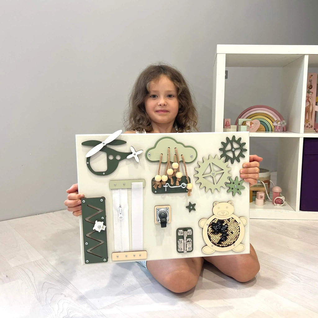 Nešiojama kūdikių sensorinė veiklos lenta (30×40 cm) - BureiKids