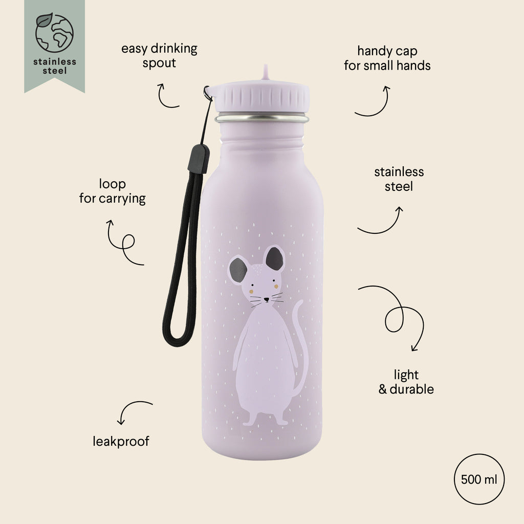 Nerūdijančio plieno gertuvė vaikams  500 ml - Ponia Pelytė  - BureiKids